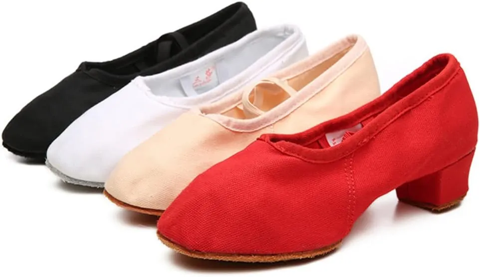 1 Pair Women's Dance Shoes Ballet Low Heels Yoga Ballet Shoes for Women Girls
