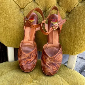 1940s Tooled Mexican Wedges