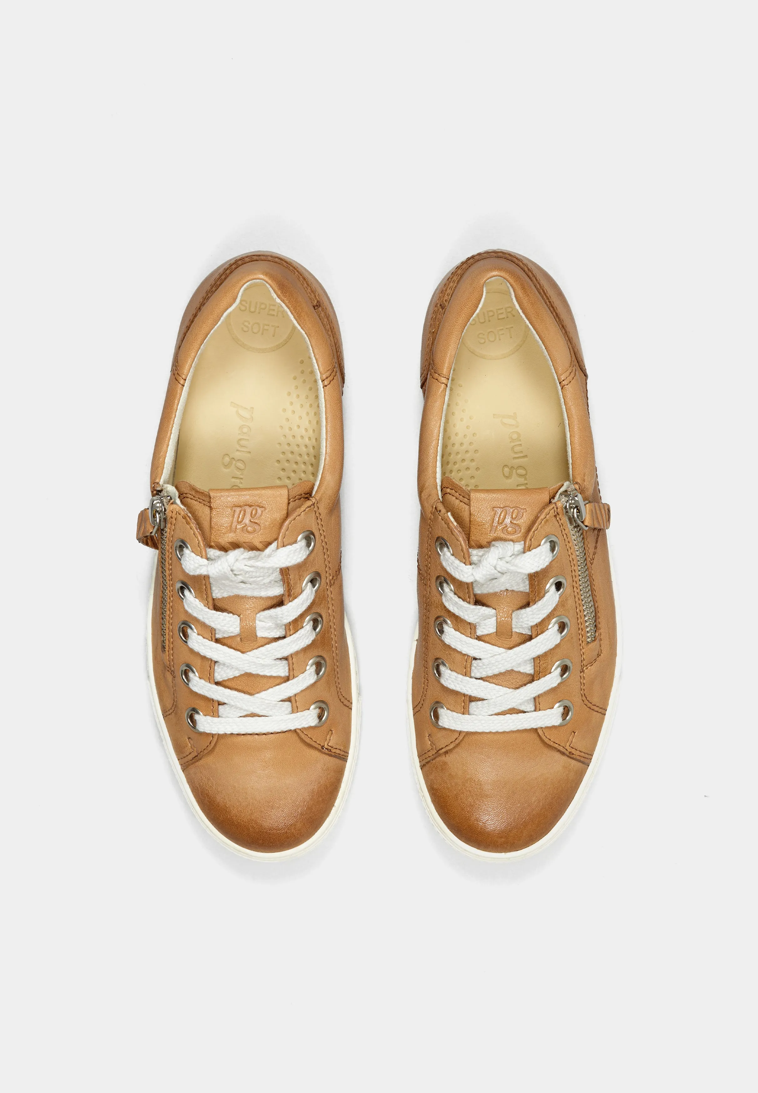 4940 Tan Washed Kid Leather Trainers