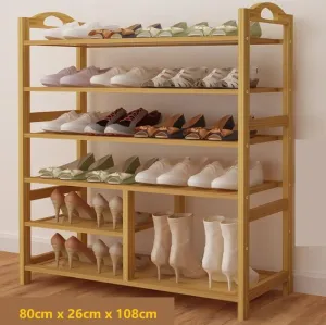 6 Tiers Layers Shoe Rack Storage Shelf Stand Bamboo