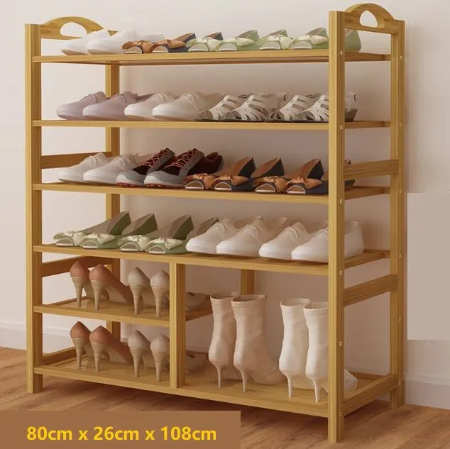 6 Tiers Layers Shoe Rack Storage Shelf Stand Bamboo