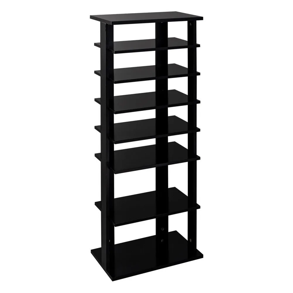 ALICIAN 7-layer Wooden Shoe Rack Storage Mount Household Furniture Room Organizer Black