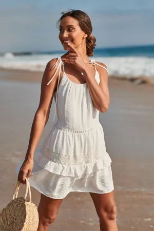 All About You Lace Trim Mini Dress