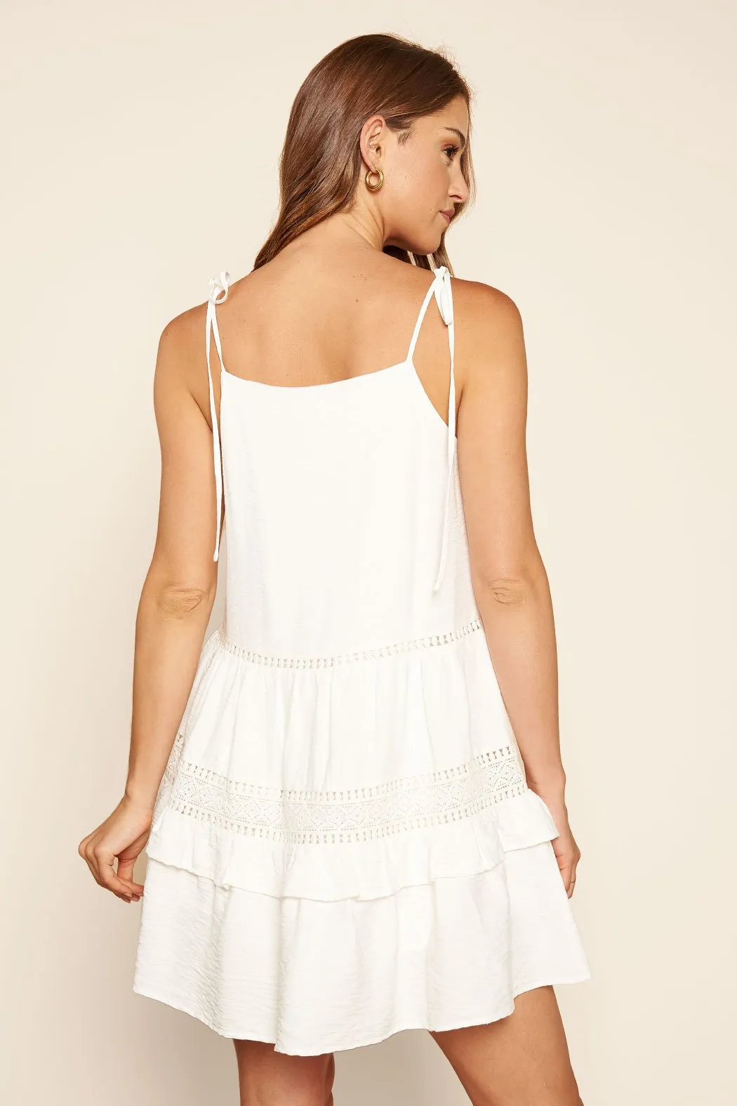 All About You Lace Trim Mini Dress
