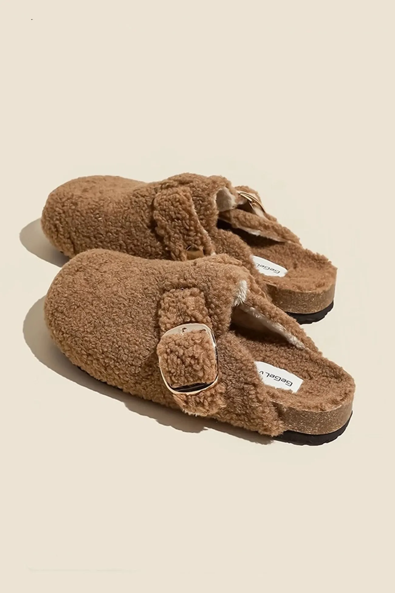 Amozae-Solid Plush Slip-on Flats