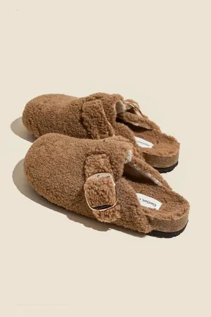 Amozae-Solid Plush Slip-on Flats