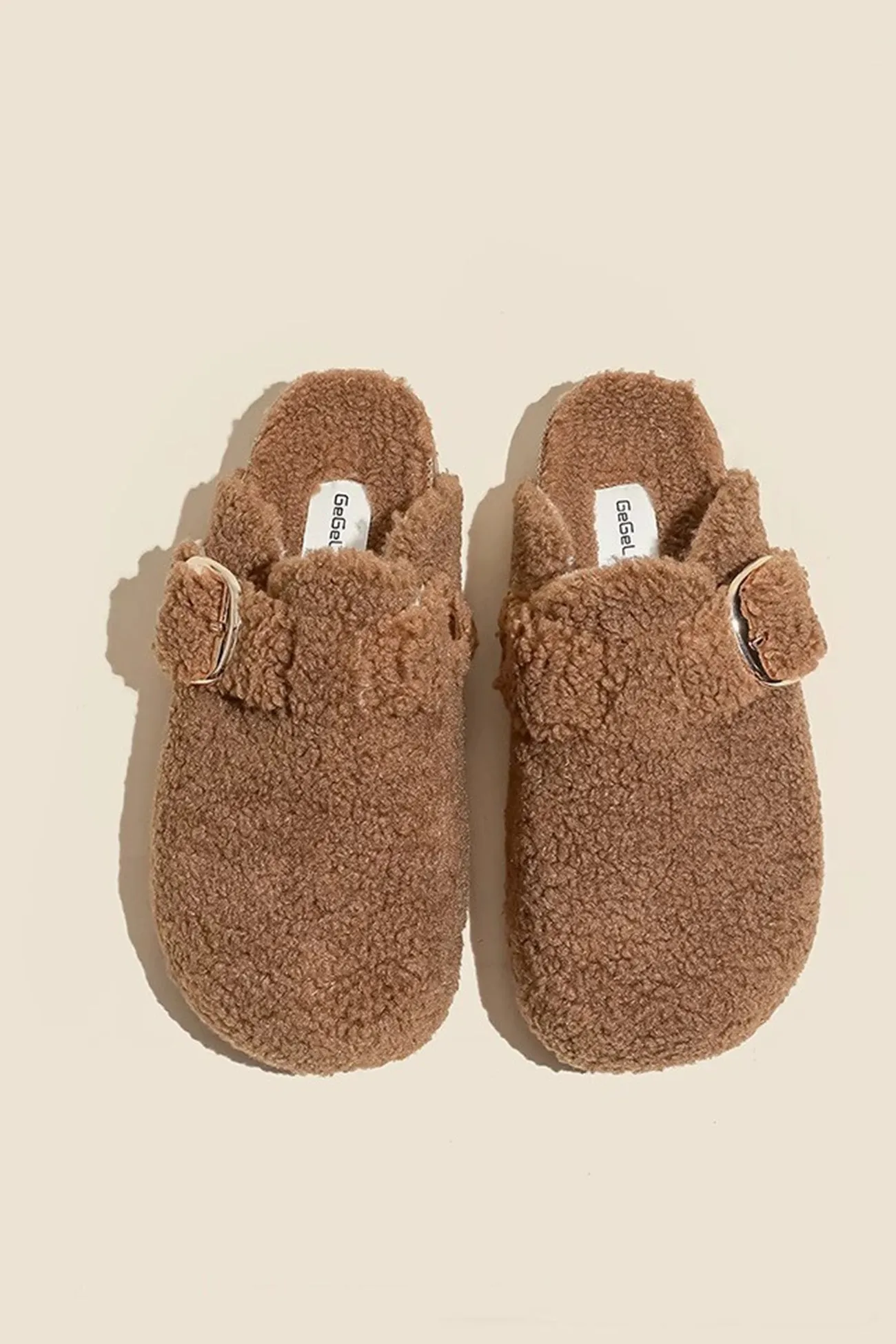 Amozae-Solid Plush Slip-on Flats