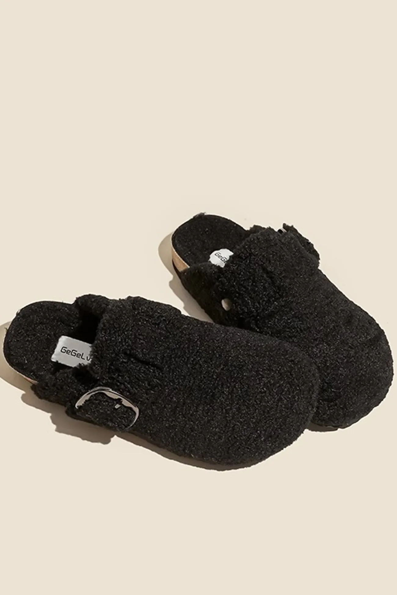 Amozae-Solid Plush Slip-on Flats