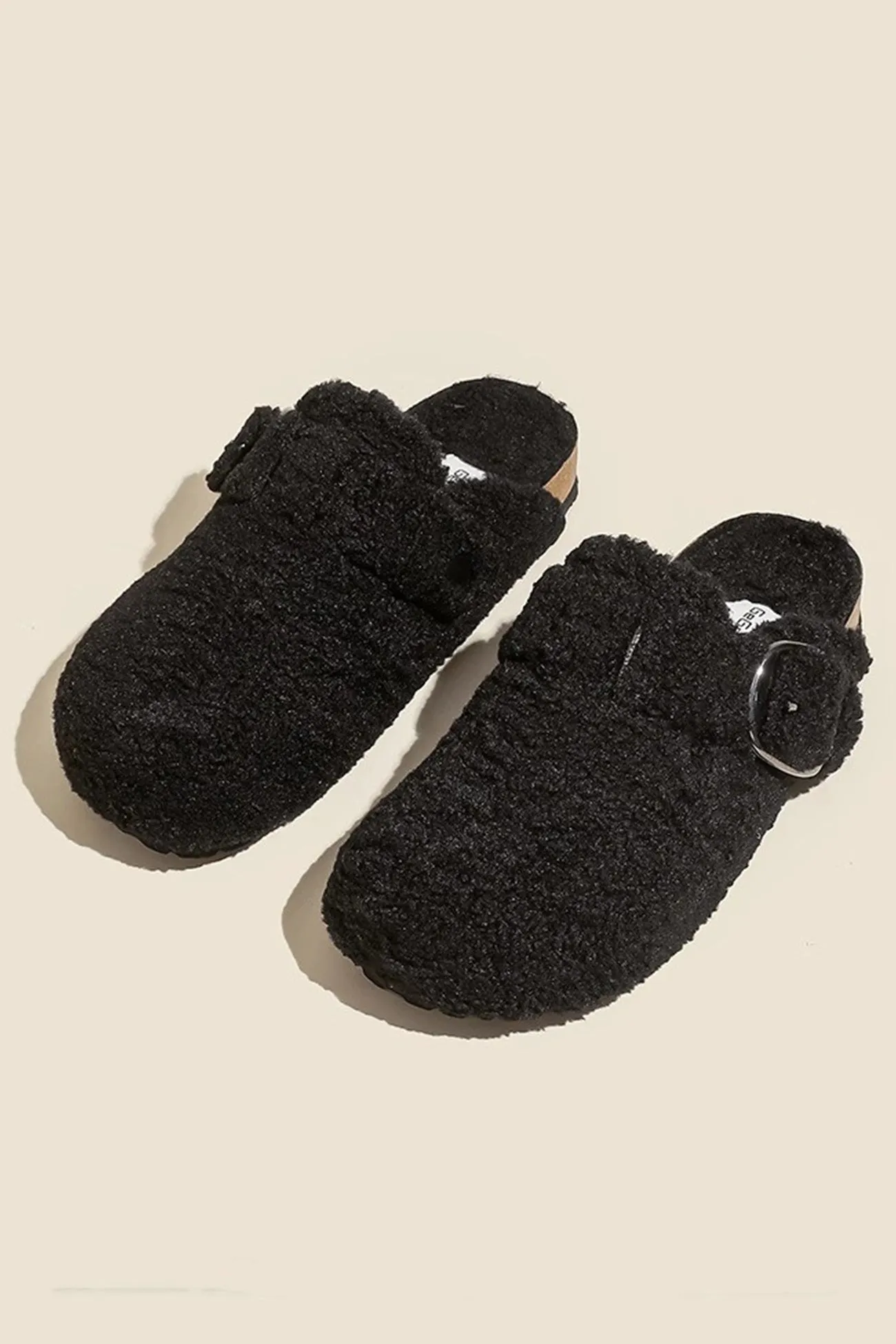 Amozae-Solid Plush Slip-on Flats