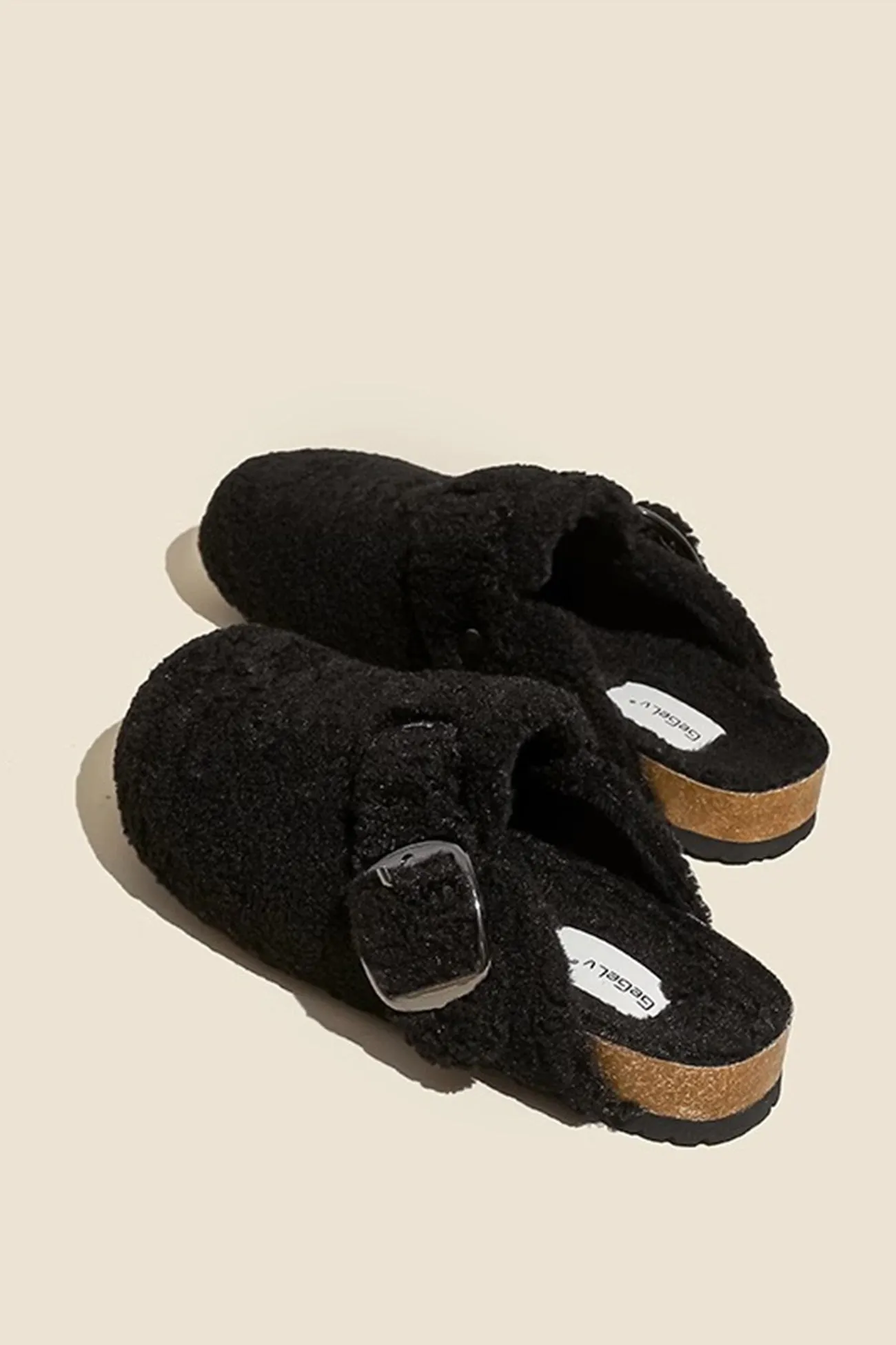 Amozae-Solid Plush Slip-on Flats