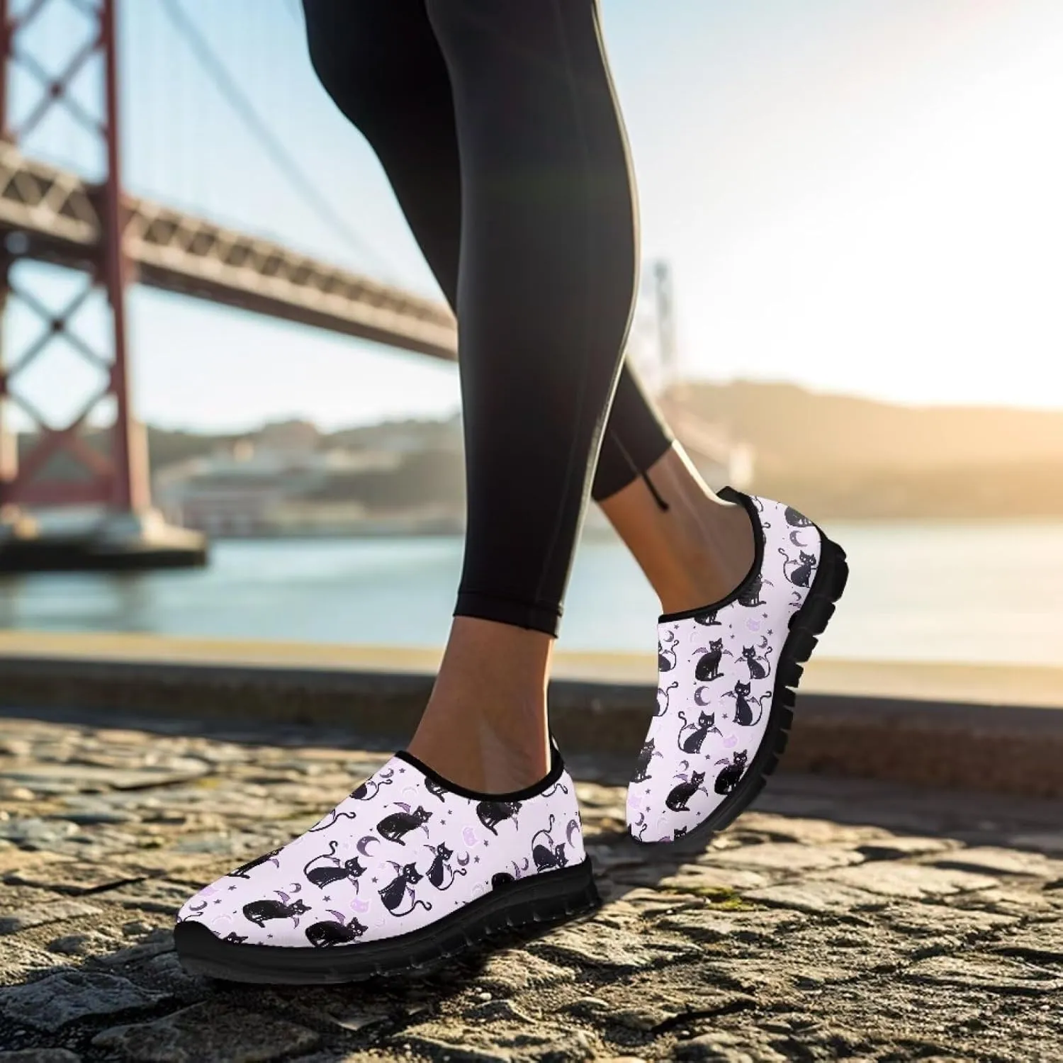 Animal Sneakers for Women Low-Top Cozy Casual Hands Free Non-Slip Sneakers Slip On Lightweight Walking Shoes for Teen Girls US 5.5-11.5