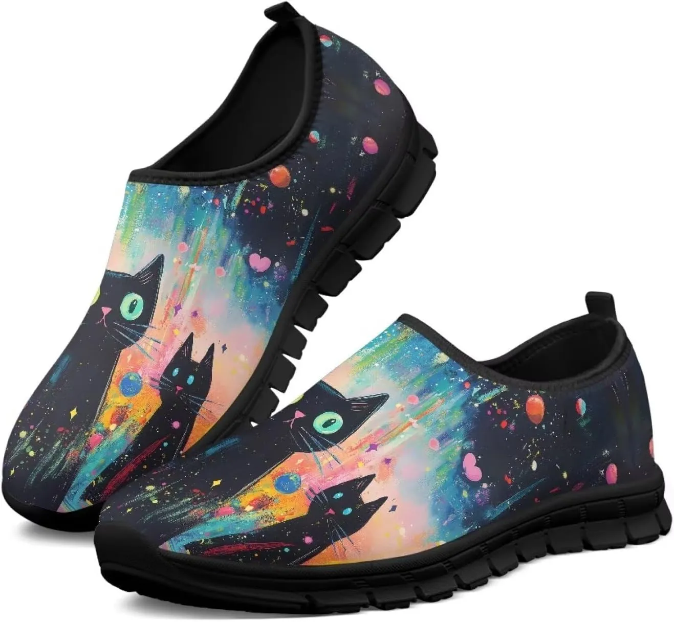 Animal Sneakers for Women Low-Top Cozy Casual Hands Free Non-Slip Sneakers Slip On Lightweight Walking Shoes for Teen Girls US 5.5-11.5