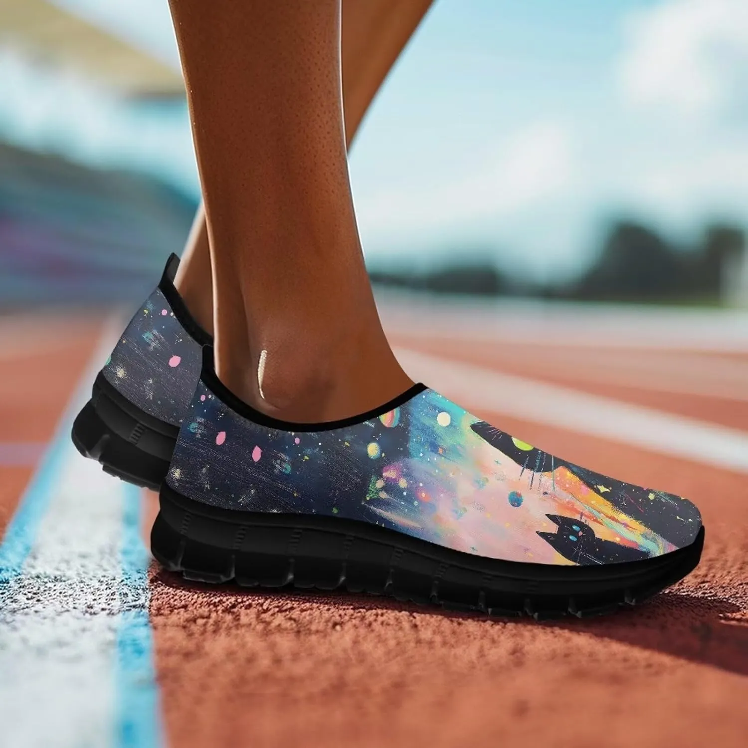 Animal Sneakers for Women Low-Top Cozy Casual Hands Free Non-Slip Sneakers Slip On Lightweight Walking Shoes for Teen Girls US 5.5-11.5
