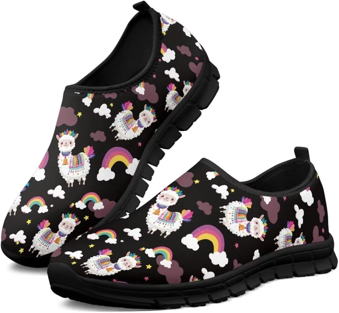 Animals Sneakers for Women Casual Low Top Cozy Slip On Sneakers Non-Slip Lightweight Athletic Walking Shoes for Teen Girls US 5.5-11.5
