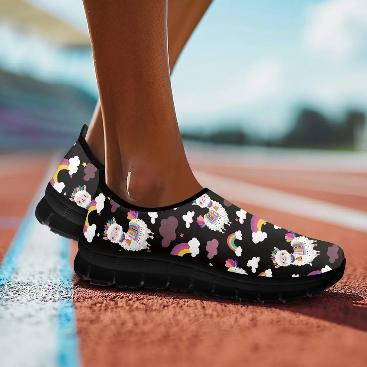 Animals Sneakers for Women Casual Low Top Cozy Slip On Sneakers Non-Slip Lightweight Athletic Walking Shoes for Teen Girls US 5.5-11.5