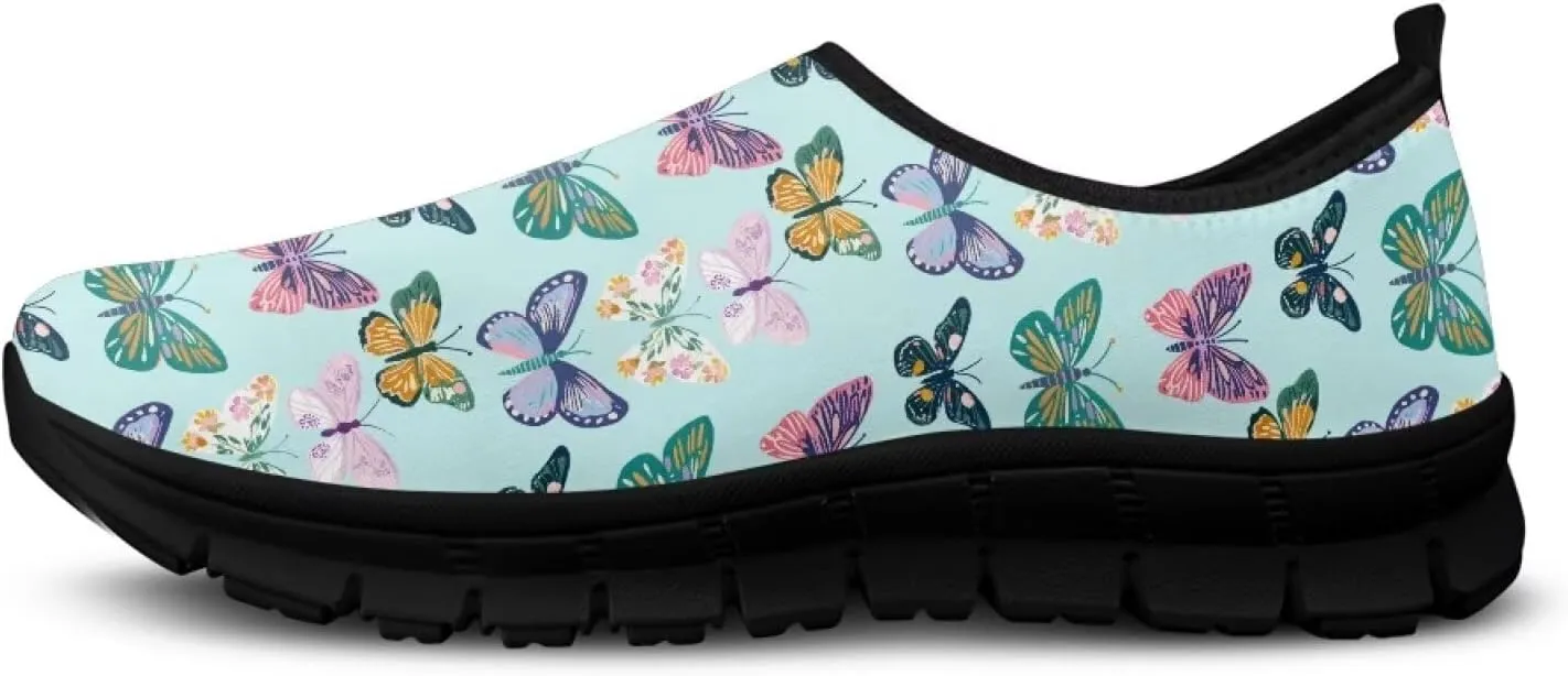 Animals Sneakers for Women Casual Low Top Cozy Slip On Sneakers Non-Slip Lightweight Athletic Walking Shoes for Teen Girls US 5.5-11.5