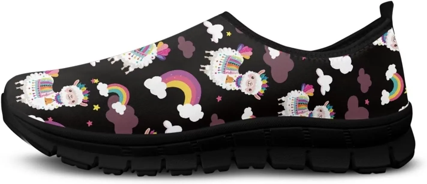 Animals Sneakers for Women Casual Low Top Cozy Slip On Sneakers Non-Slip Lightweight Athletic Walking Shoes for Teen Girls US 5.5-11.5