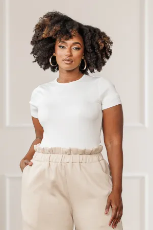 Baily Round Neck Bodysuit - Off White