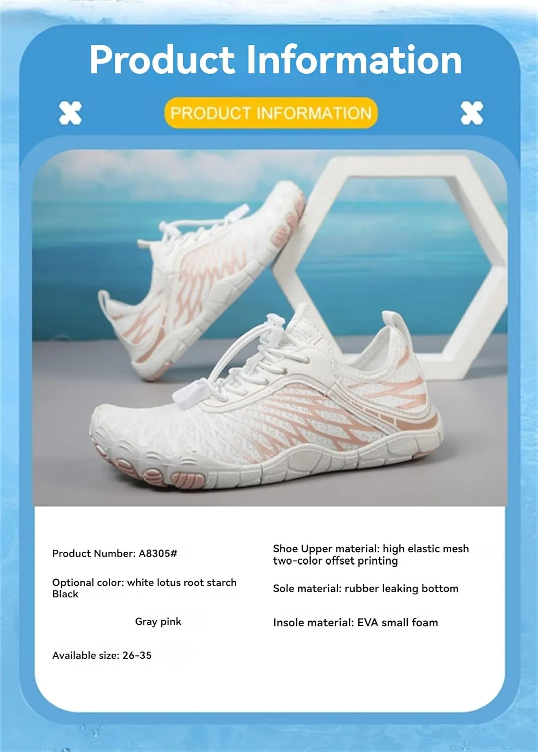 Barefoot Shoes Kids Boys & Girls Water Hiking Quick Dry Shoes Lightweight Swim Beach Sneakers Sports Athletic Shoes