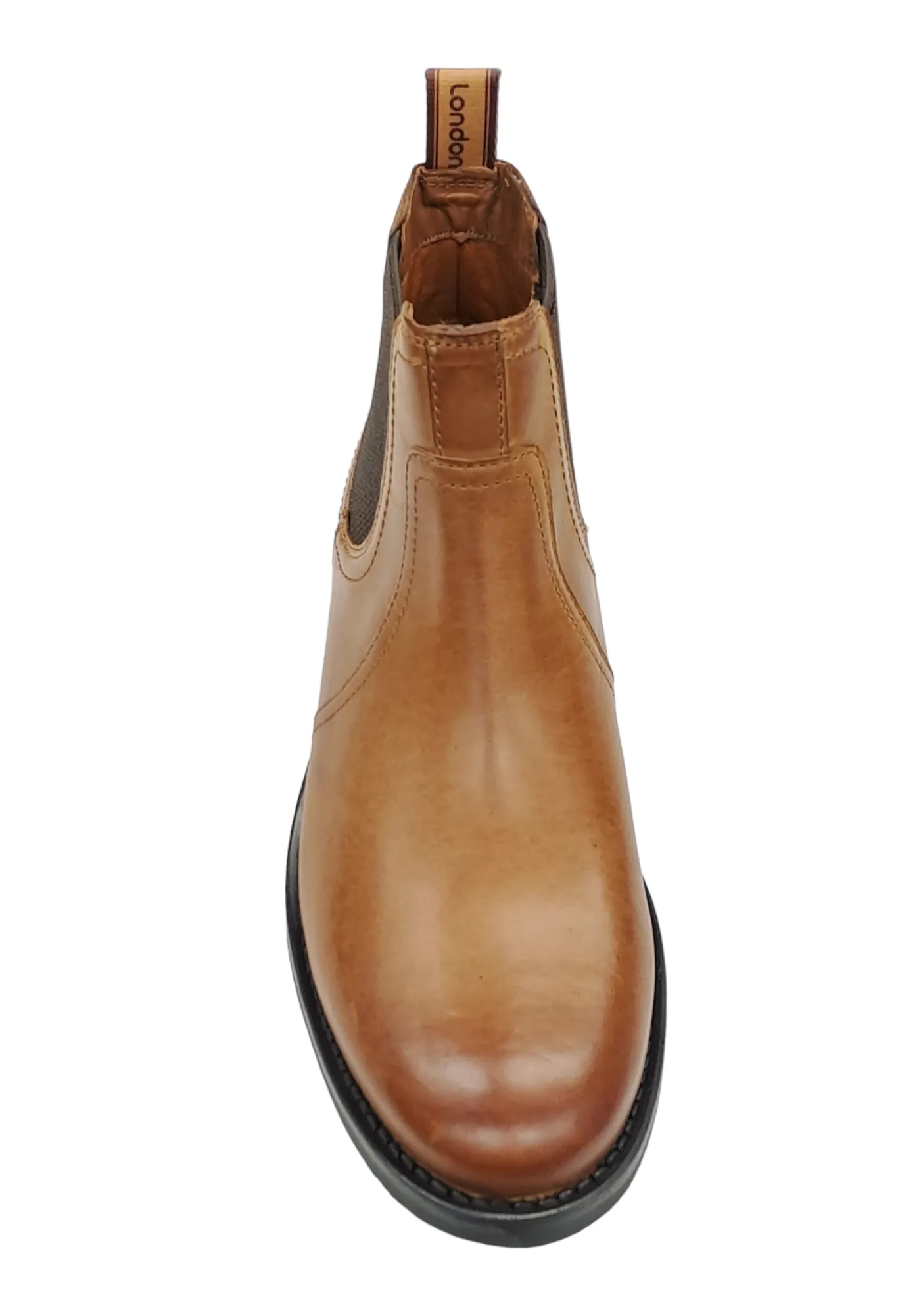 Base London Bateman Leather Pull Up Chelsea Boot - Tan