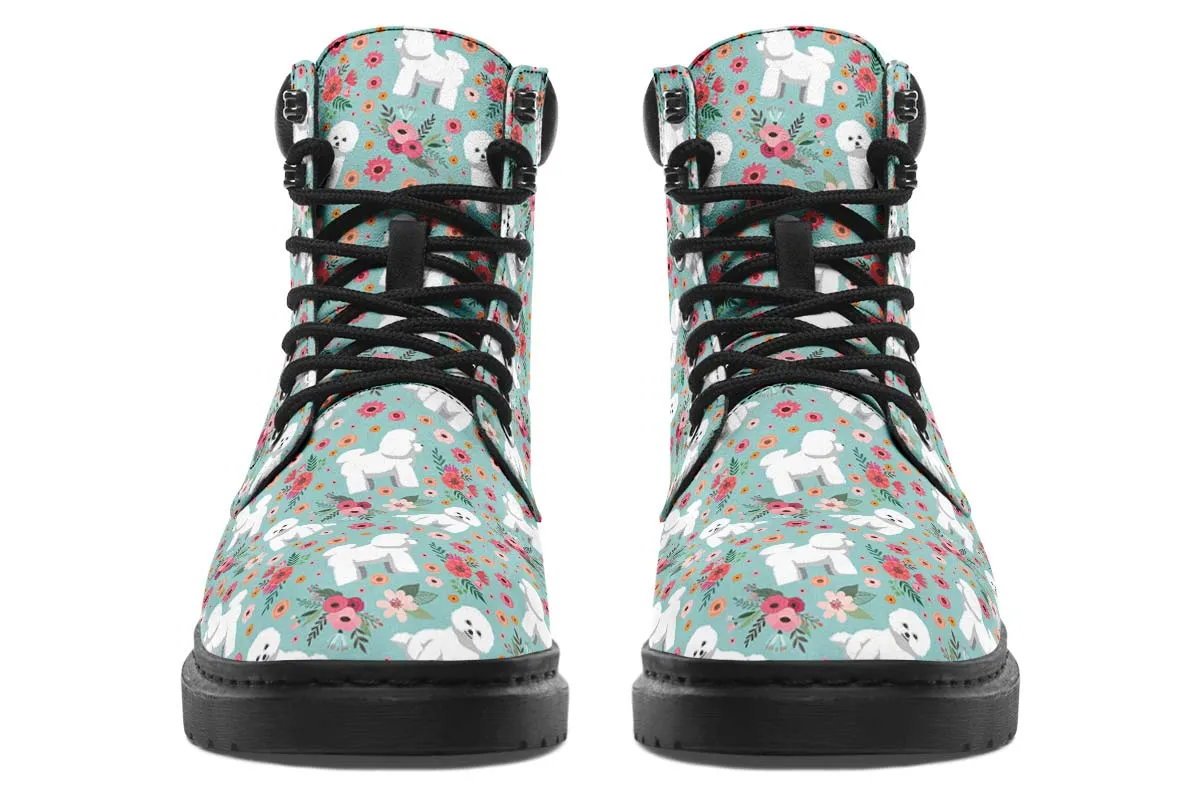 Bichon Frise Flower Classic Vibe Boots