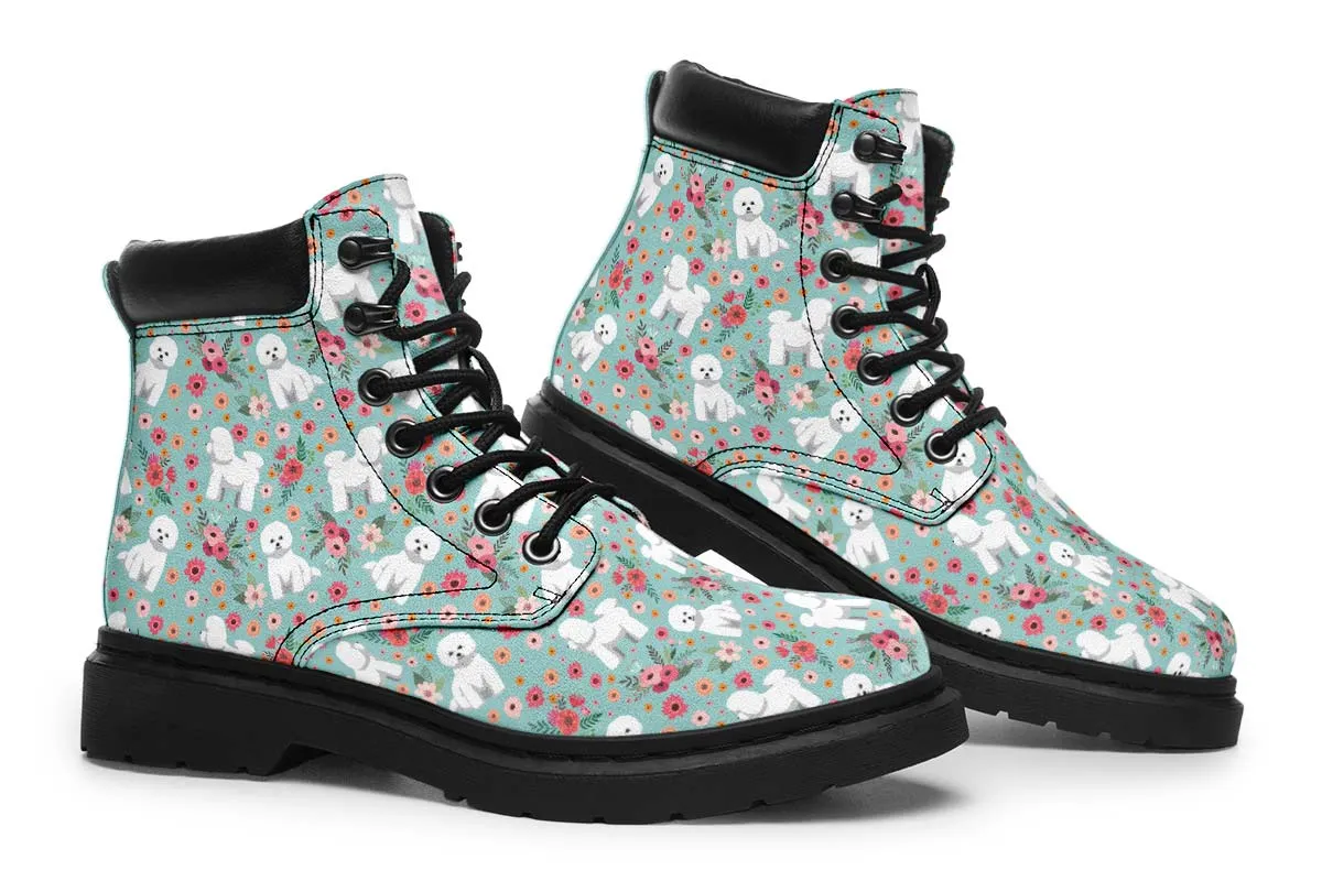 Bichon Frise Flower Classic Vibe Boots