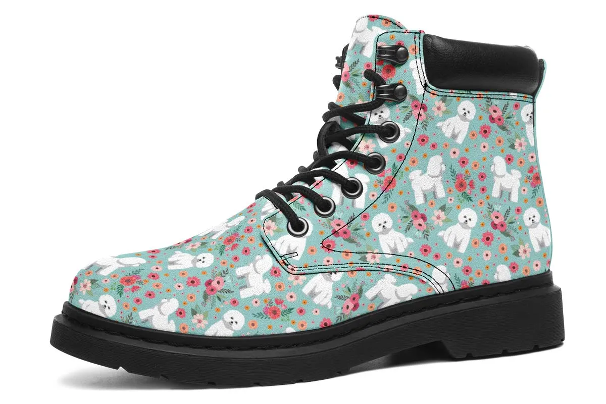 Bichon Frise Flower Classic Vibe Boots