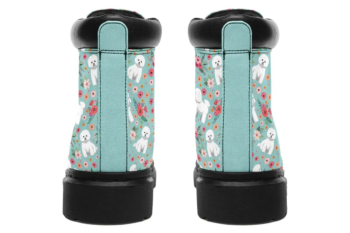 Bichon Frise Flower Classic Vibe Boots