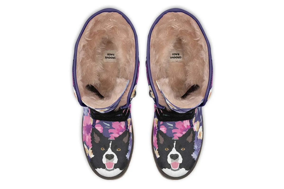 Border Collie Dog Portrait Polar Vibe Boots