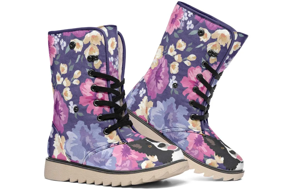 Border Collie Dog Portrait Polar Vibe Boots
