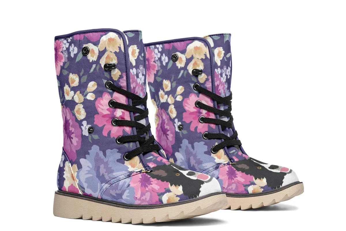 Border Collie Dog Portrait Polar Vibe Boots