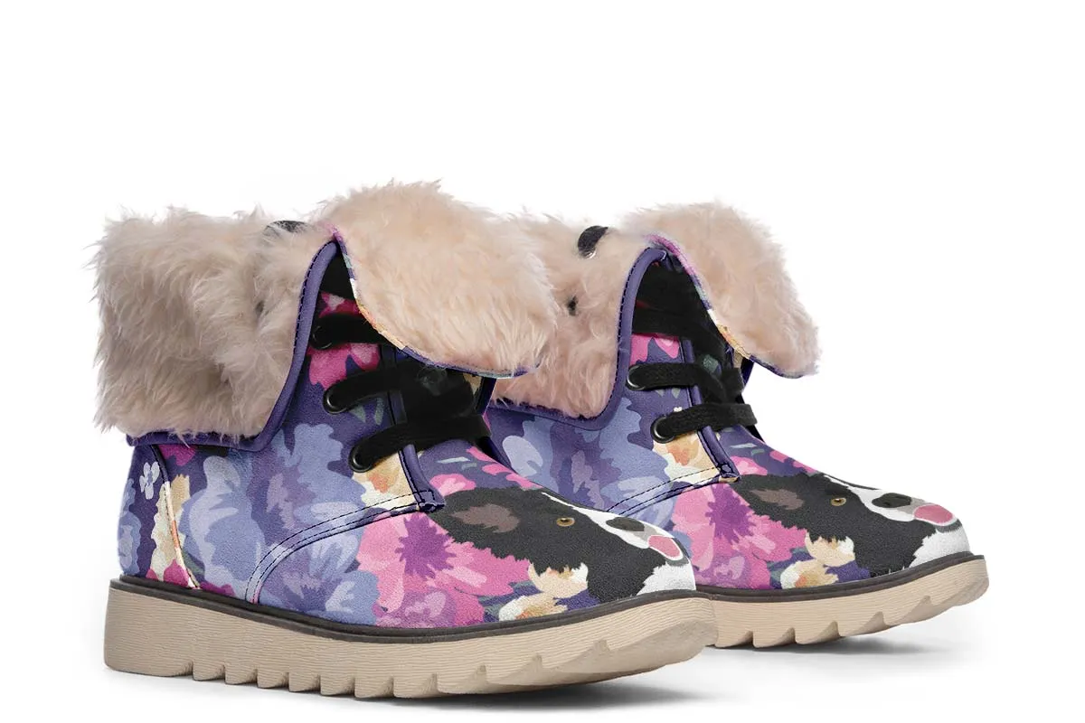 Border Collie Dog Portrait Polar Vibe Boots