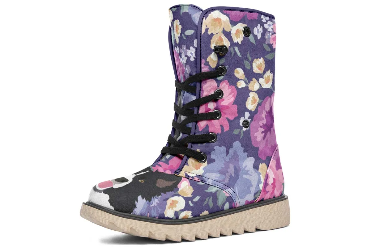 Border Collie Dog Portrait Polar Vibe Boots