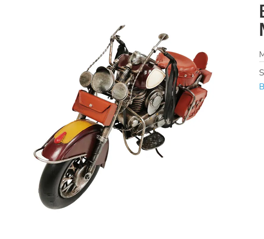 BURGUNDY MOTORCYCLE METAL RD2022