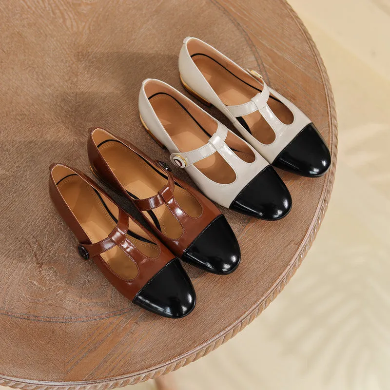 Camryn Cap Toe T Strap Mary Janes