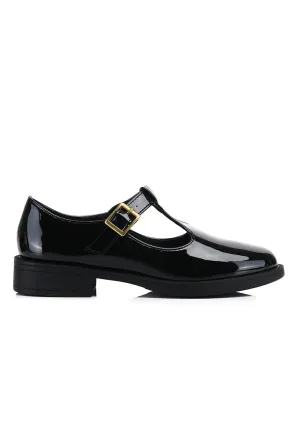 Camryn Rounded Toe Loafers (Black)