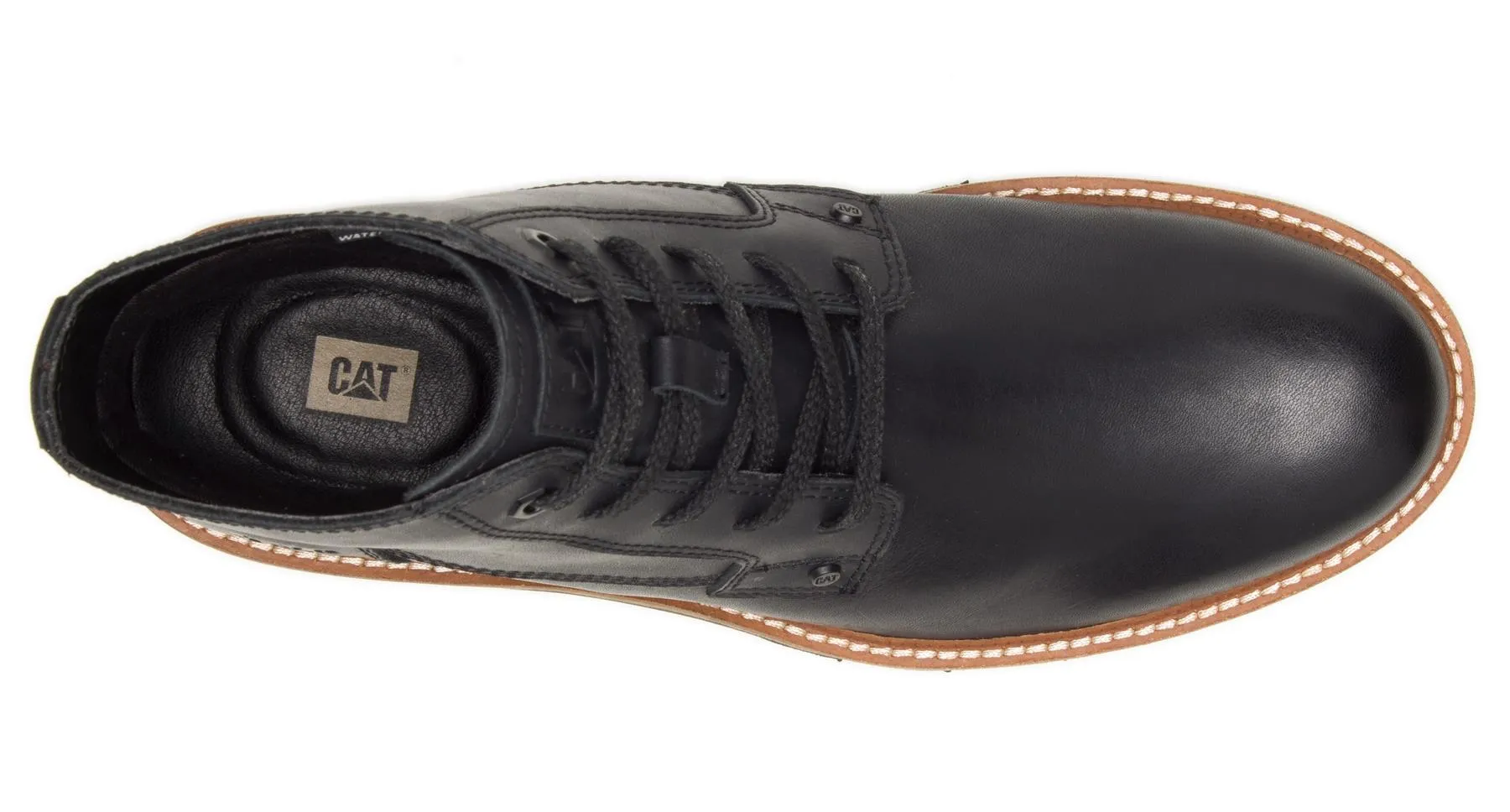 CAT Mens Wide Fit Water Proof Sleek Full Grain Robust Leather Shoes (51st Street)