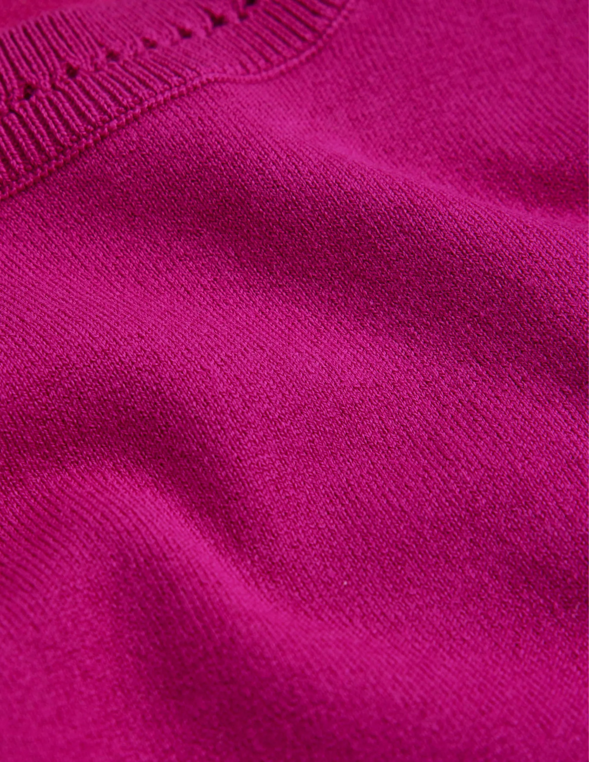 Catriona Cotton Crew Jumper-Festival Fuchsia