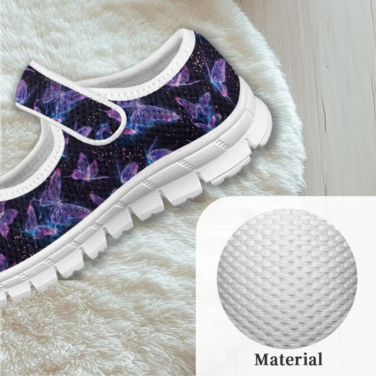 chaqlin Kids Strap Casual Shoes Girls Lightweight Mary Jane Shoes Breathable Non Slip Sports Sneakers for School