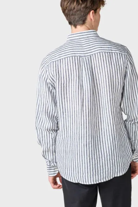DENNIS Striped Shirt cream navy