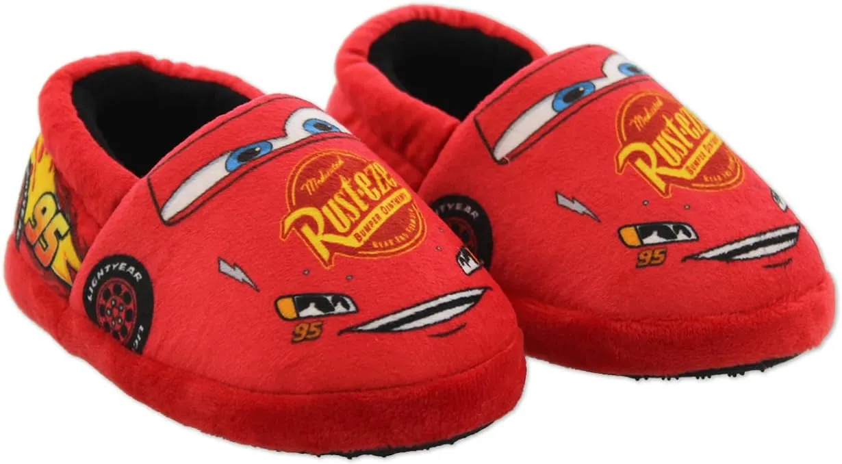 Disney Cars Lightning McQueen Tow Mater Toddler Boys Plush Aline Slippers
