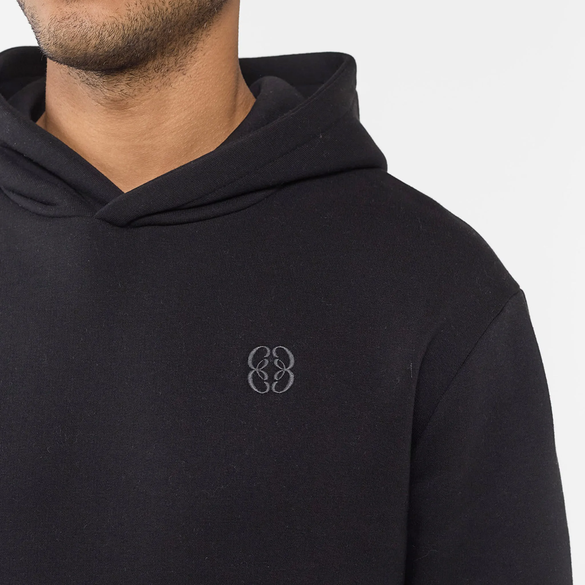 Embroidered Icon Hoodie | Black