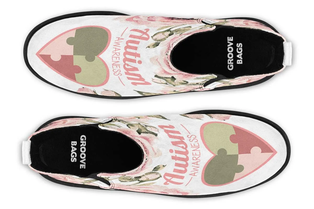 Floral Autism Awareness Neat Vibe Boots