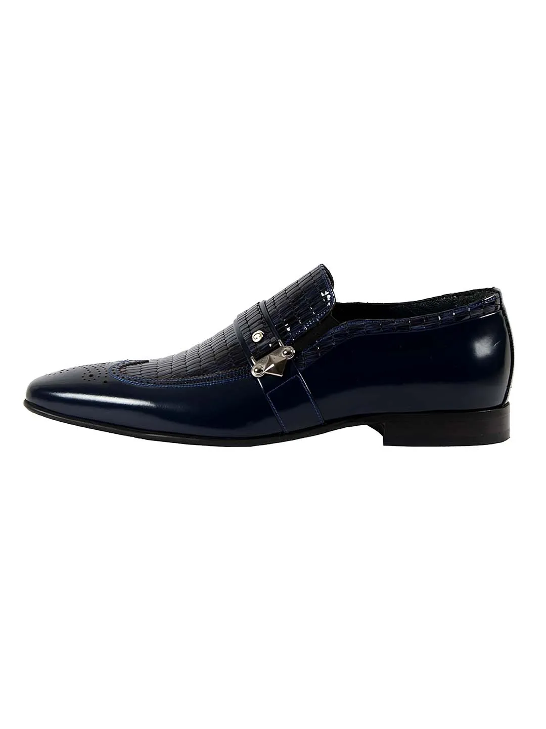 Franco Gabbani Patent Leather Blue Dress Shoe By HITZ
