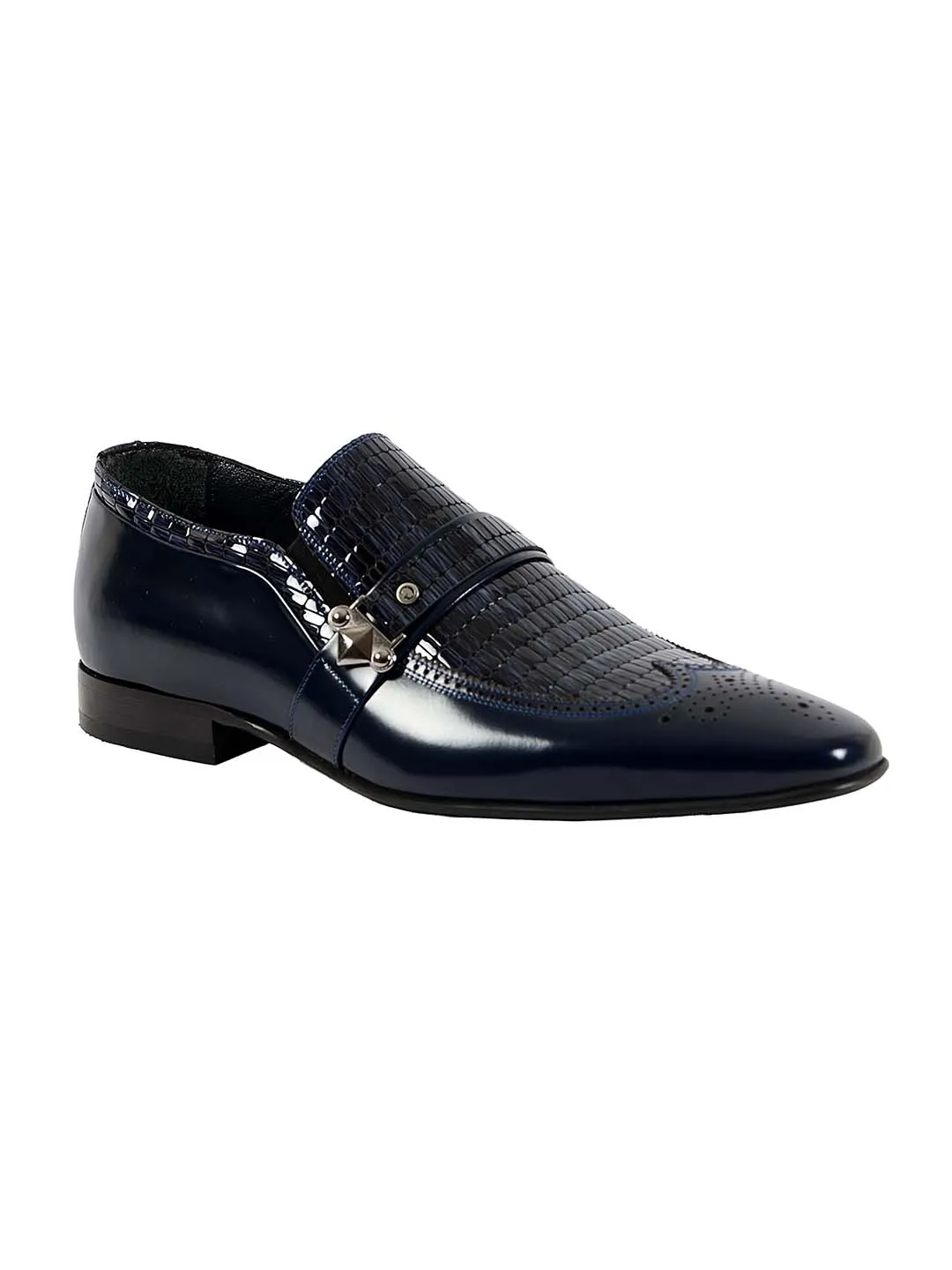 Franco Gabbani Patent Leather Blue Dress Shoe By HITZ