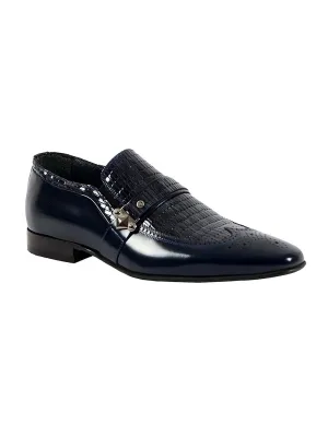 Franco Gabbani Patent Leather Blue Dress Shoe By HITZ