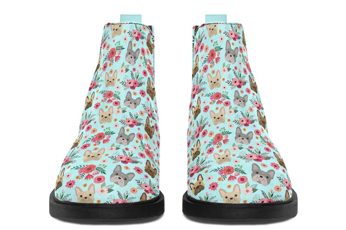 French Bulldog Flower Neat Vibe Boots