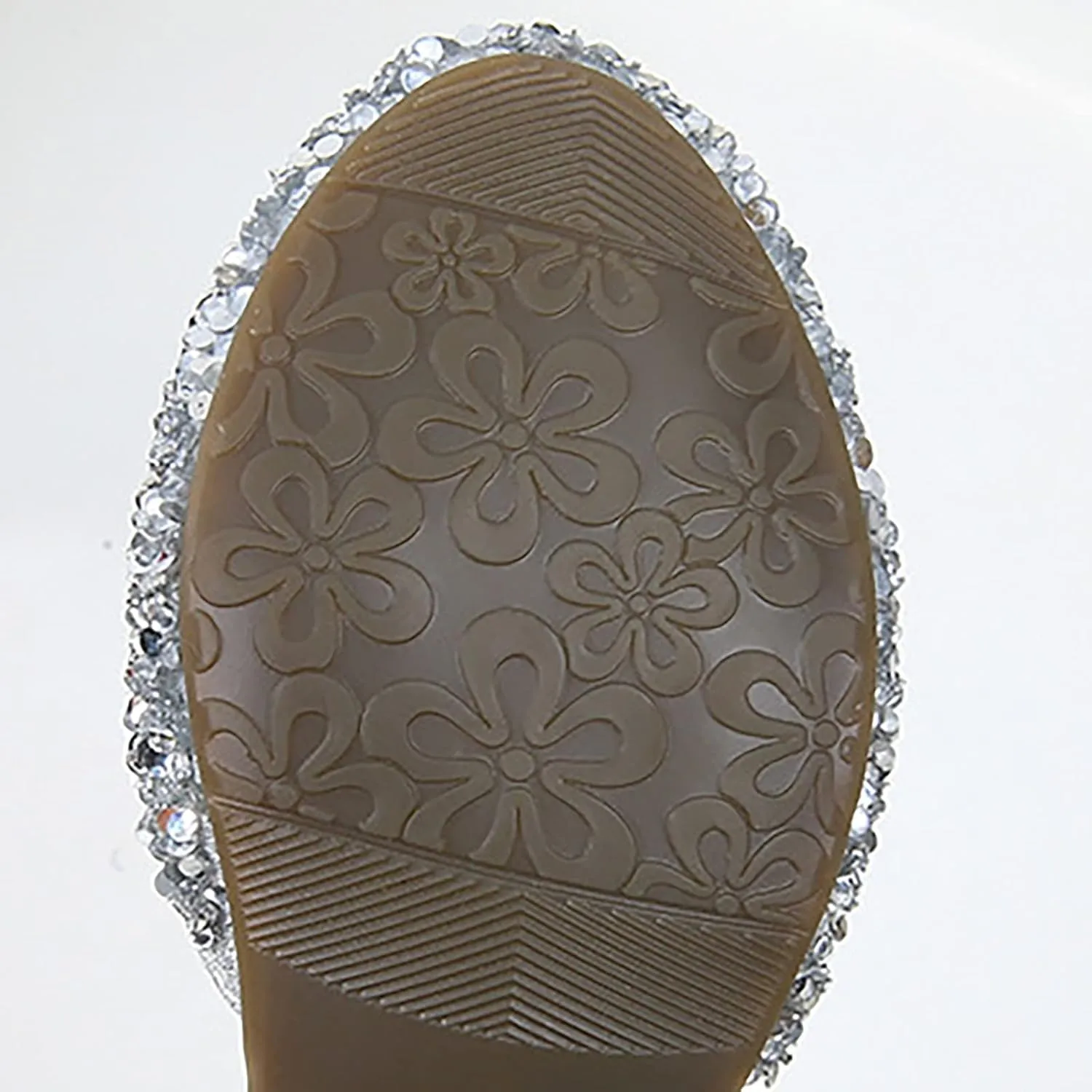 Girls Glitter Dress Shoes Mary Jane Princess Flats Low Heels Flower Wedding Party Footwear for Little/Big Kids