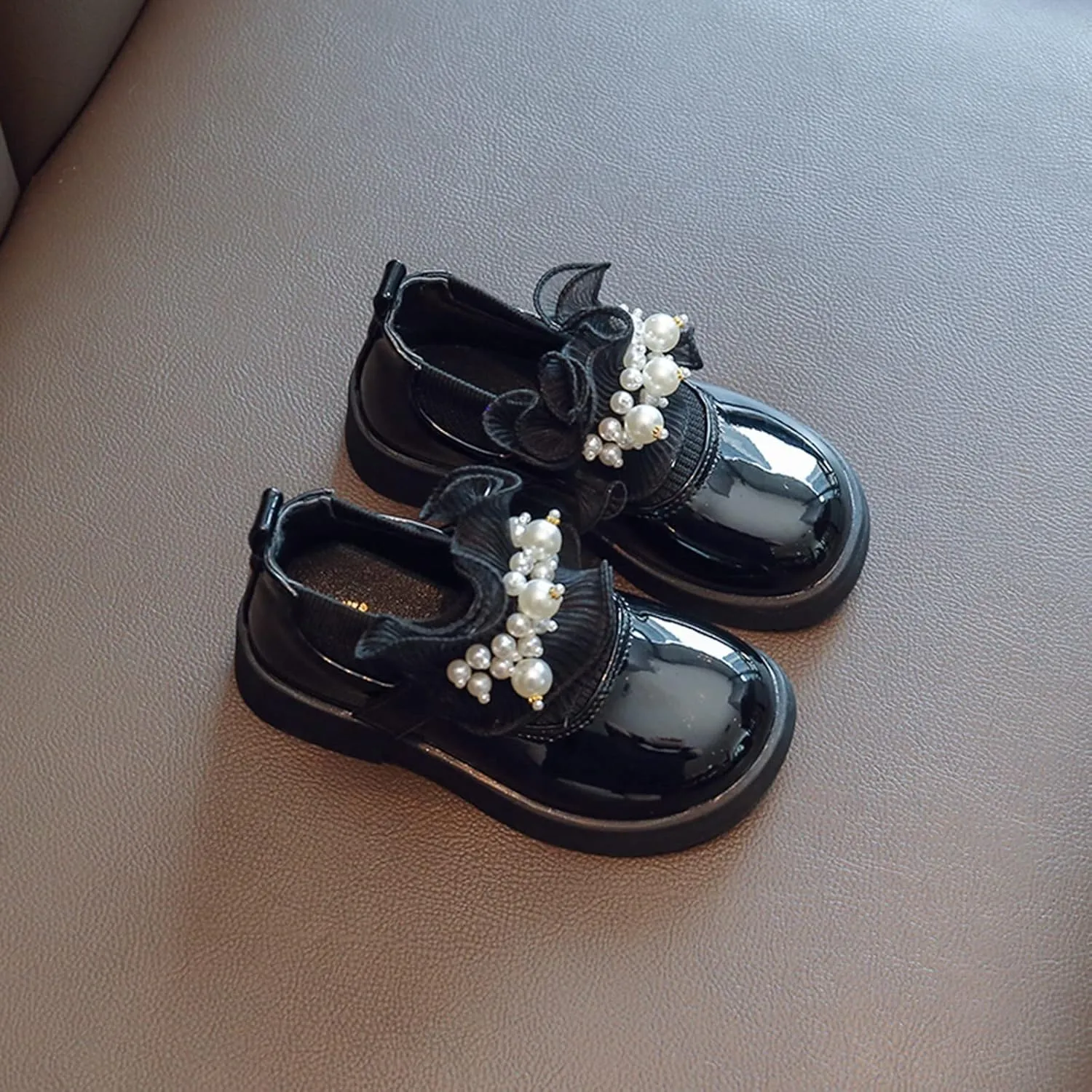 Girls Low Heel Shoes PU Dress Shoes Casual Shoes for Wedding Tennis Shoes for Girls Size 6