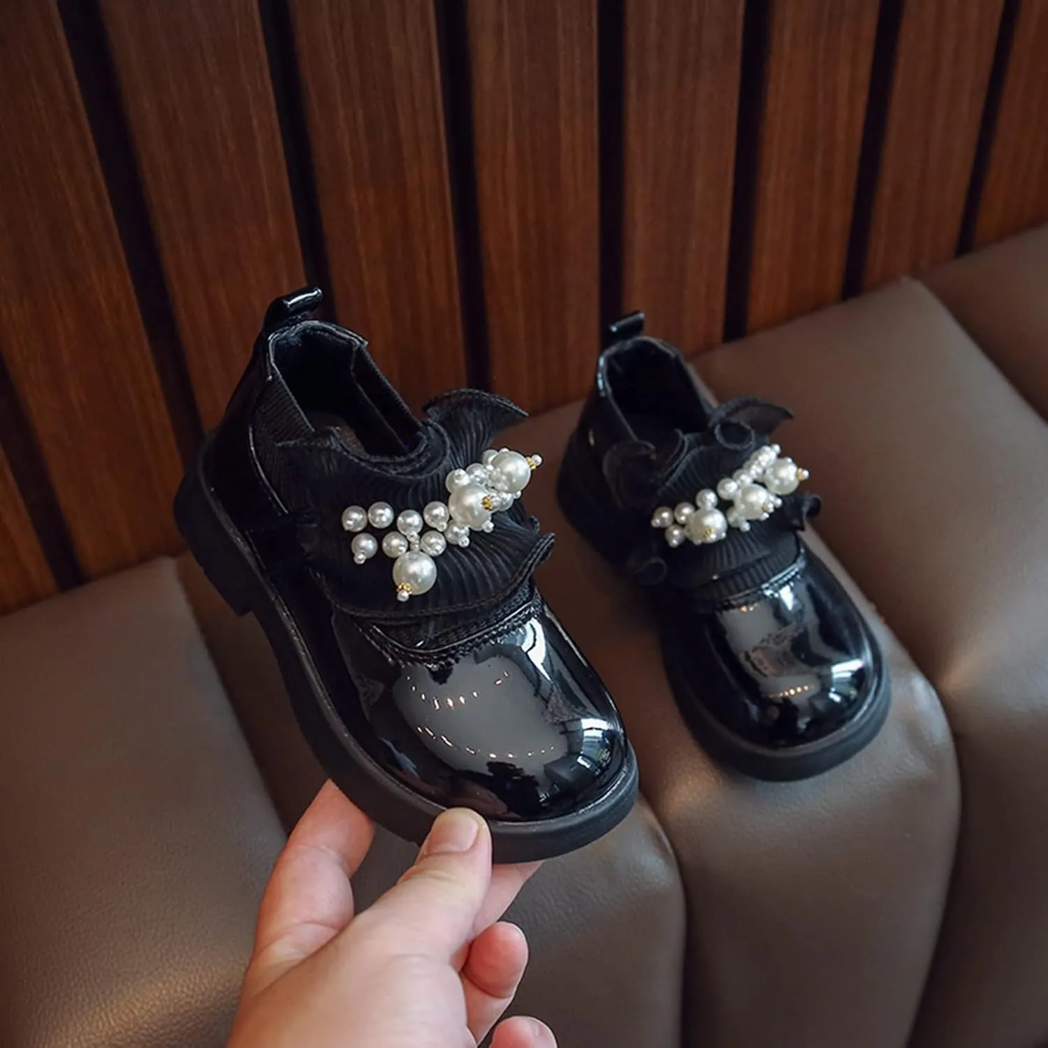 Girls Low Heel Shoes PU Dress Shoes Casual Shoes for Wedding Tennis Shoes for Girls Size 6